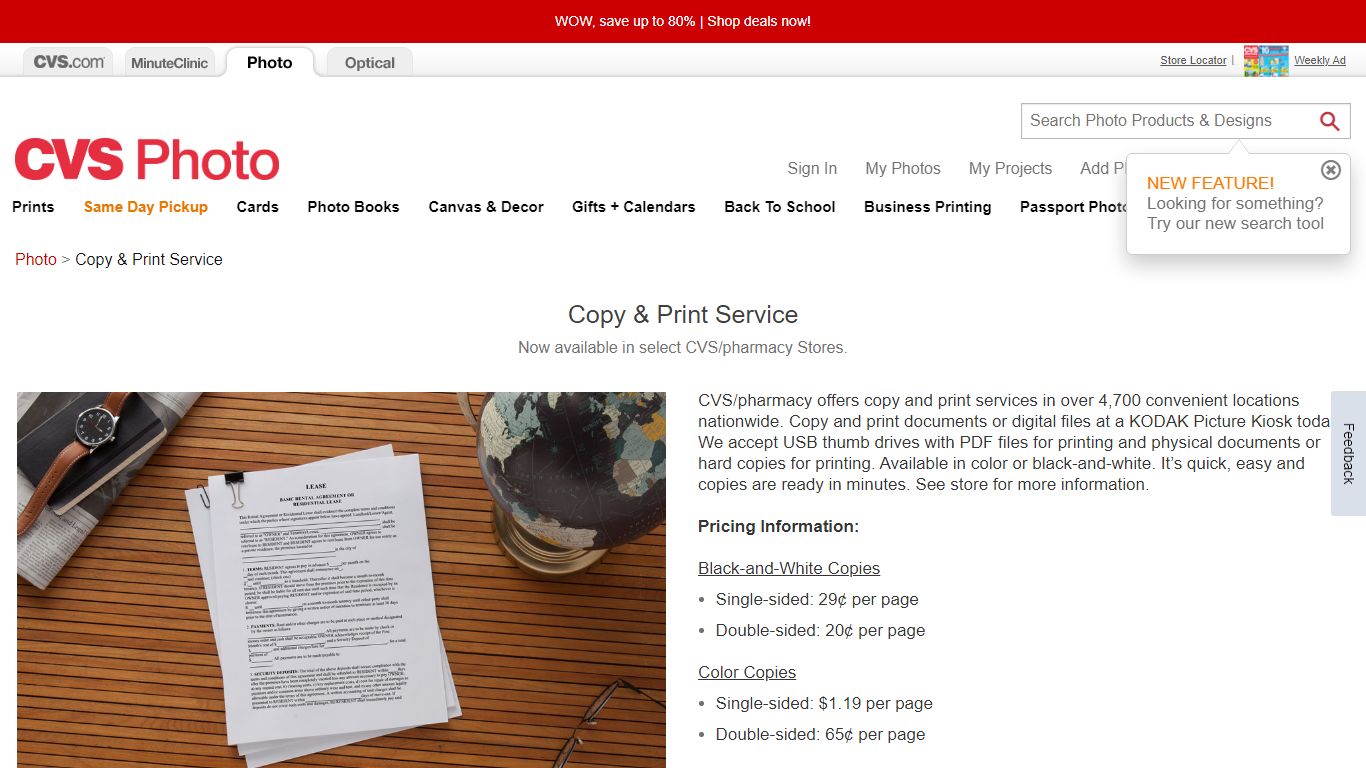 Copy Services - Printing Services - CVS Photo